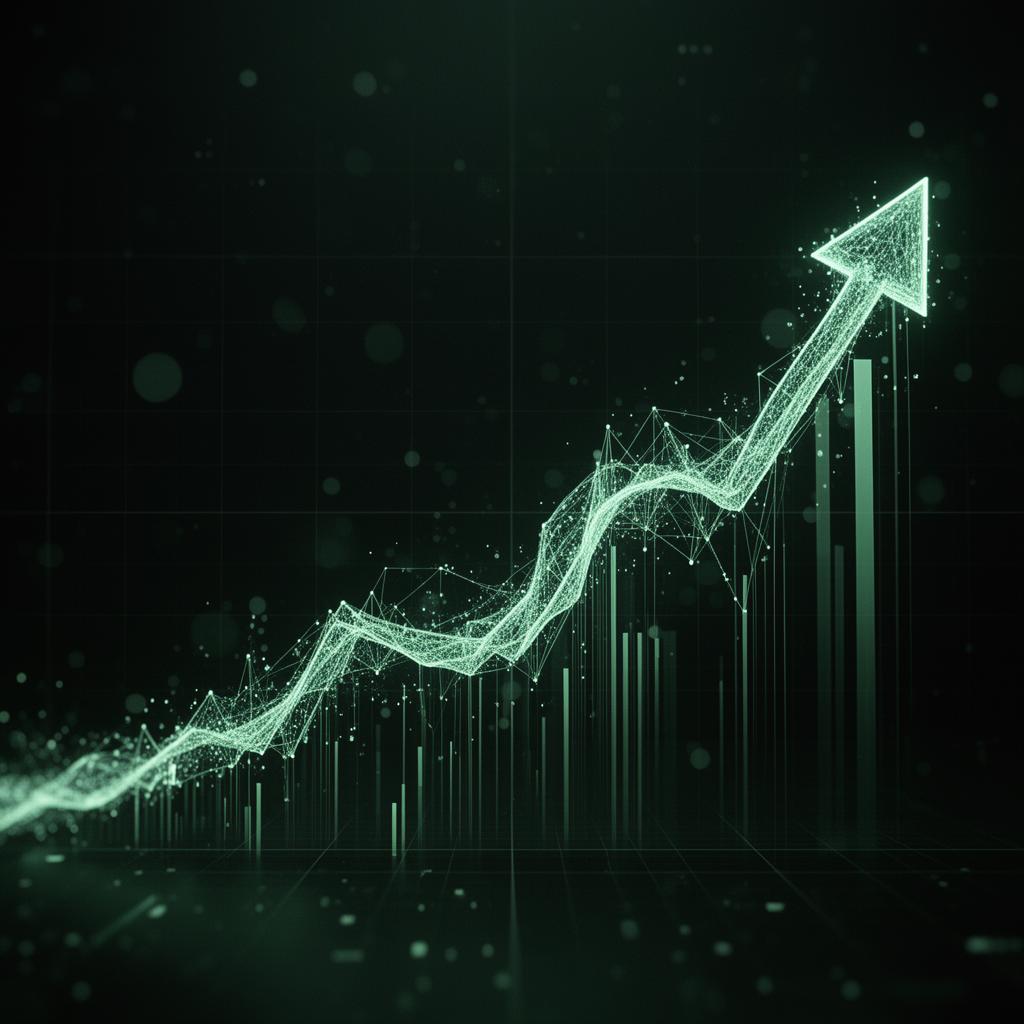 Abstract digital growth visualization